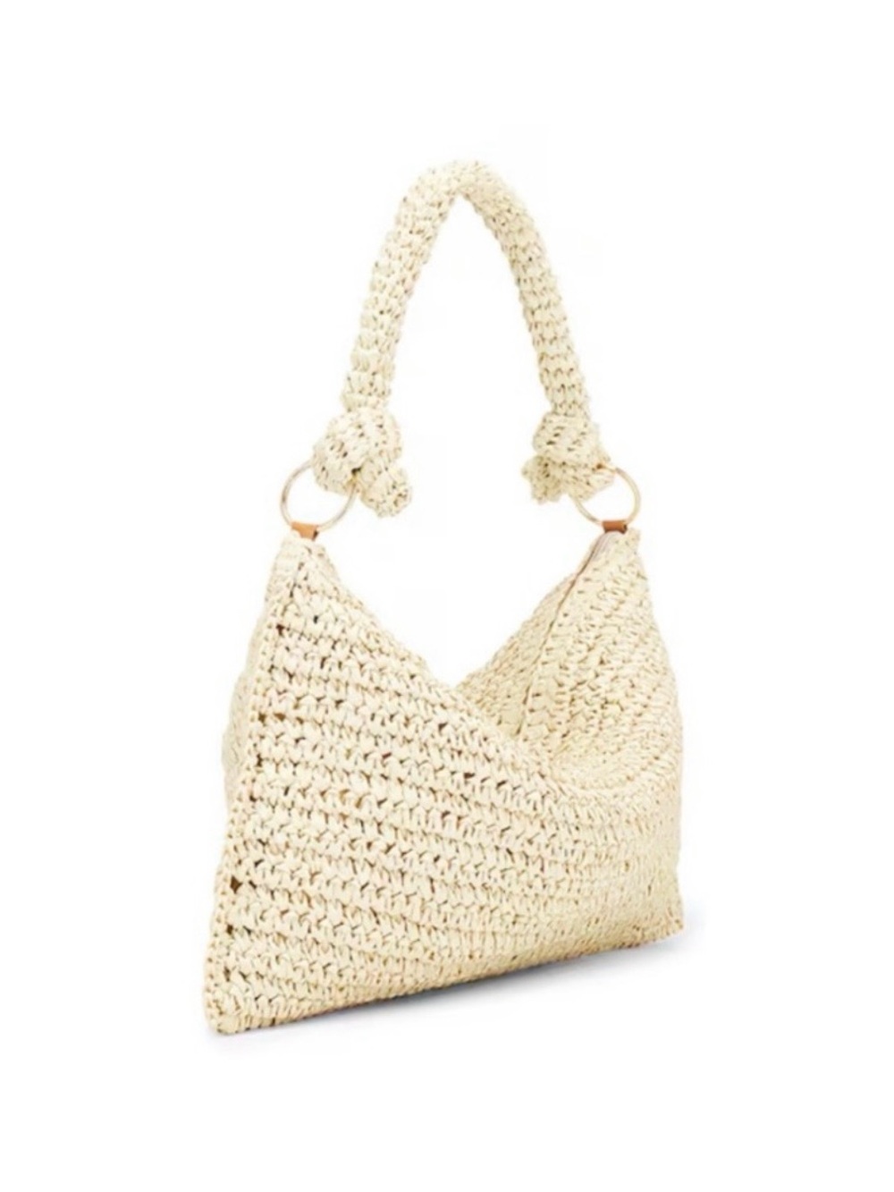 Revolve 8 Other Reasons Shelly Cream Crochet Shoulder Bag NWOT - Picture 3 of 4